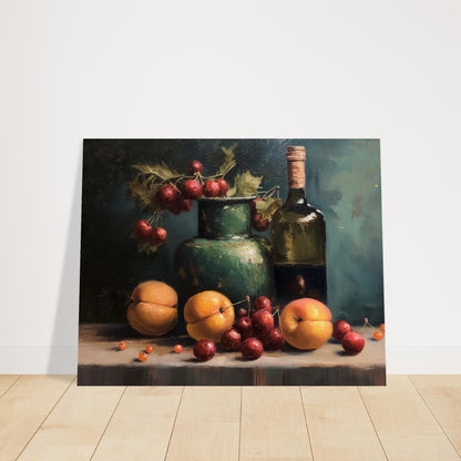 Life with Wine and Fruit - Still life art pieces-poster