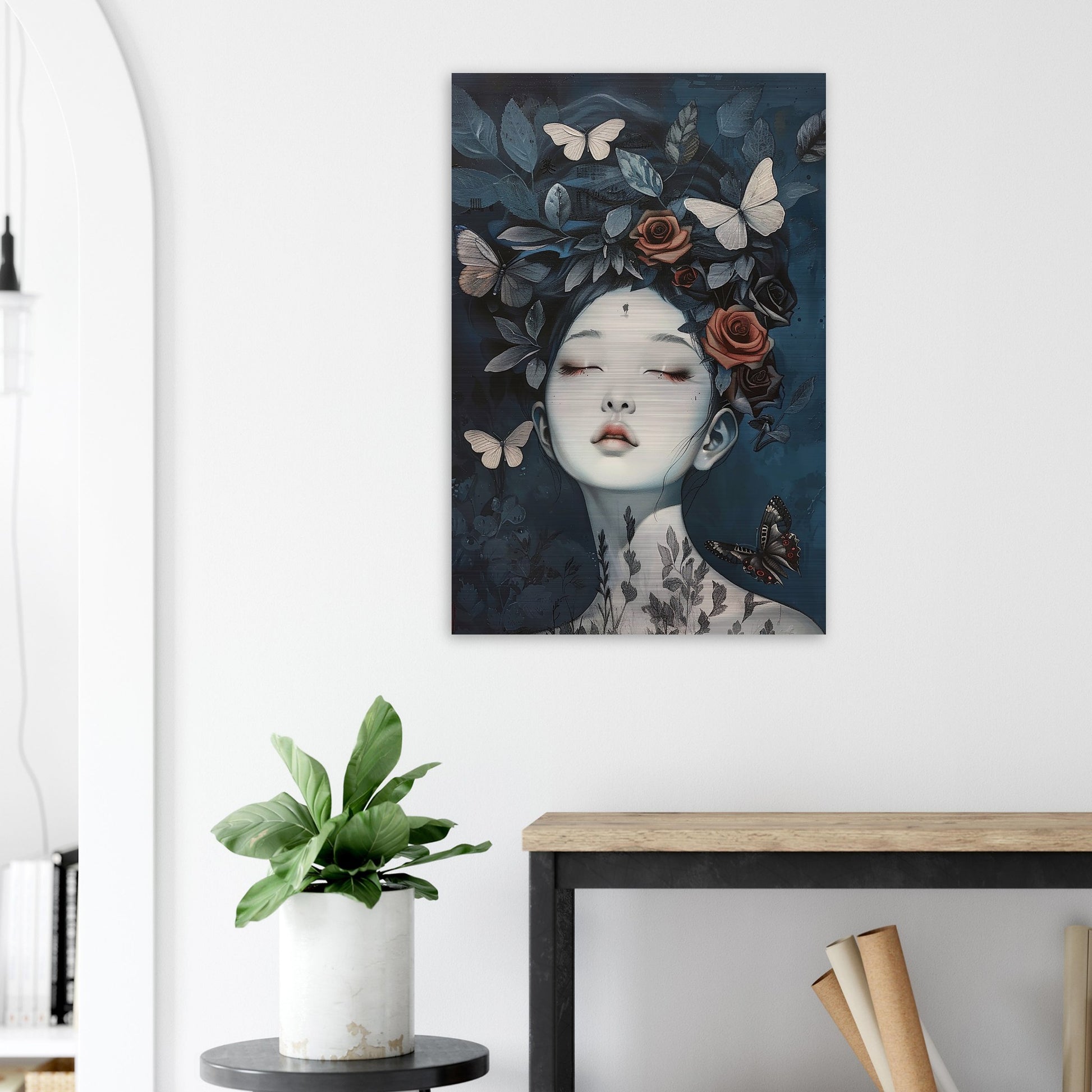 Whispers of Flora - Abstract Wall Art-print-on-aluminum