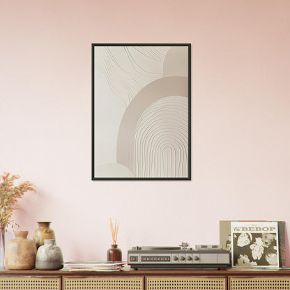 Harmonious Crescents - Abstract wall art-print-in-aluminum-frame