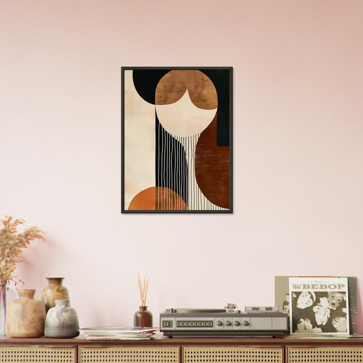 Harmonic Contrasts - The Elegance of Simplicity - Abstract wall art-print-in-aluminum-frame