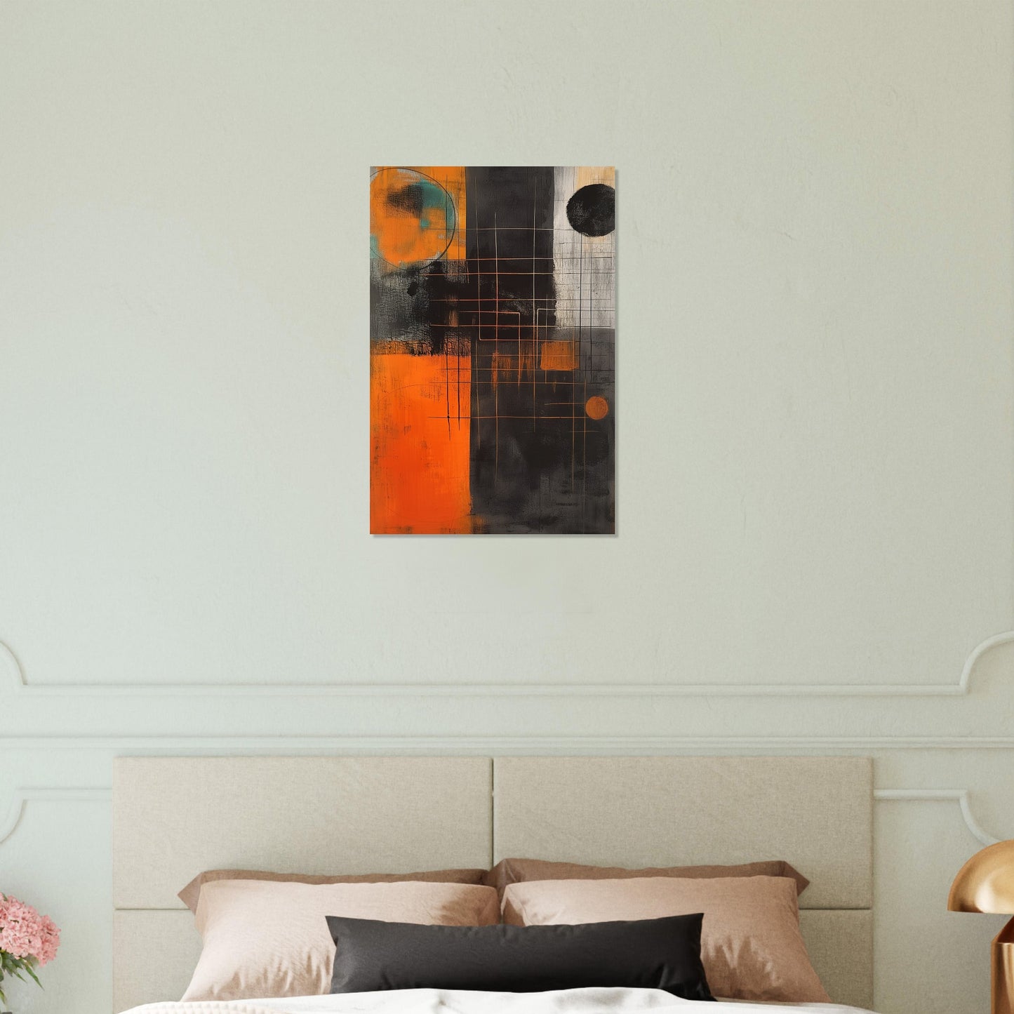 Geometric Dusk - Abstract wall art-print-on-foam-board