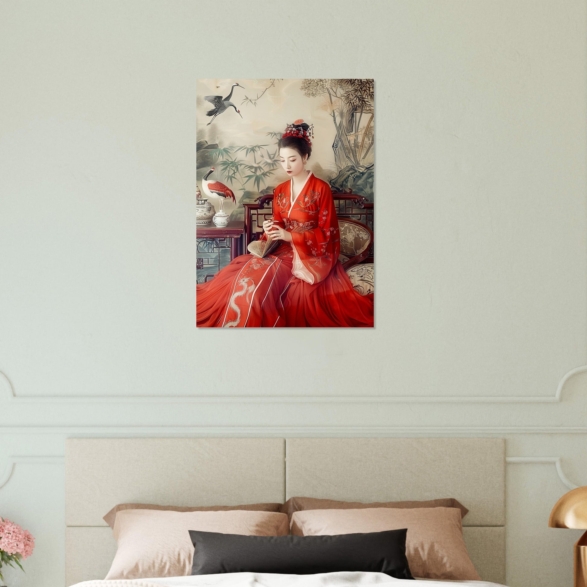 Crimson Solitude - Classic Art-print-on-foam-board