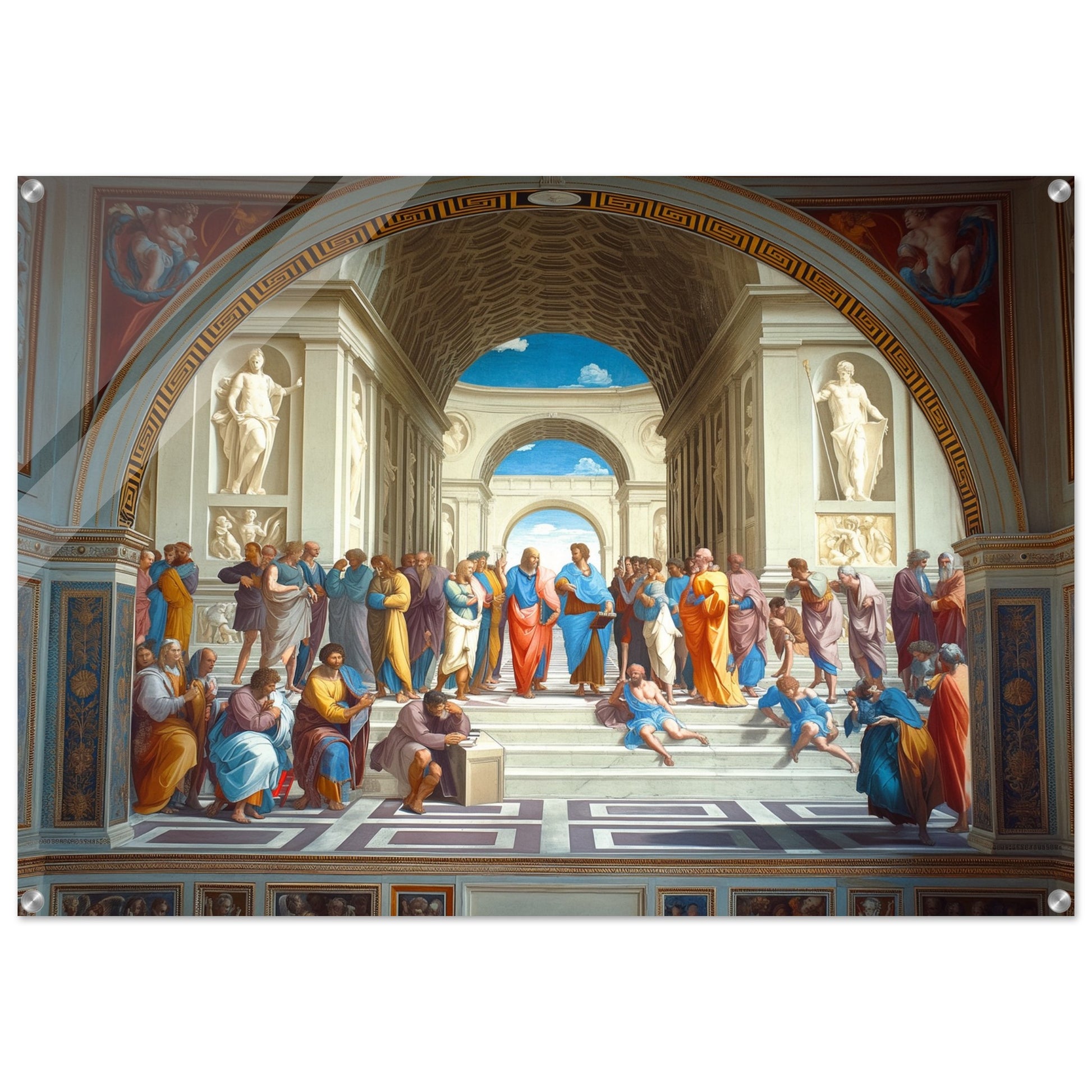 Conclave of Enlightenment - Homage to The School of Athens - Classic Art-print-on-acrylic