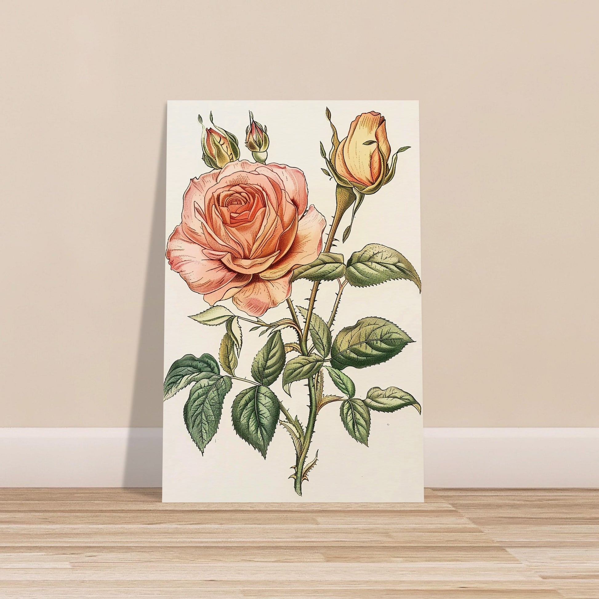 Vintage Blossom Elegance - Floral Art-poster