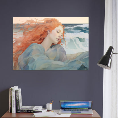 Aegean Whisper - The Melody of the Sea - Fantasy Art-print-on-foam-board