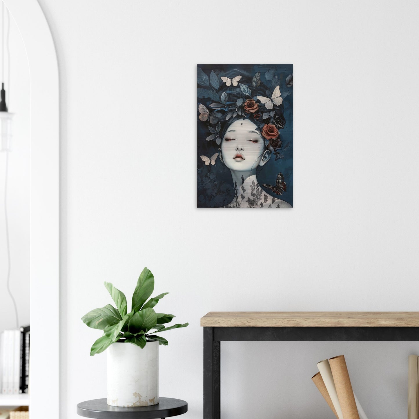 Whispers of Flora - Abstract Wall Art-print-on-aluminum