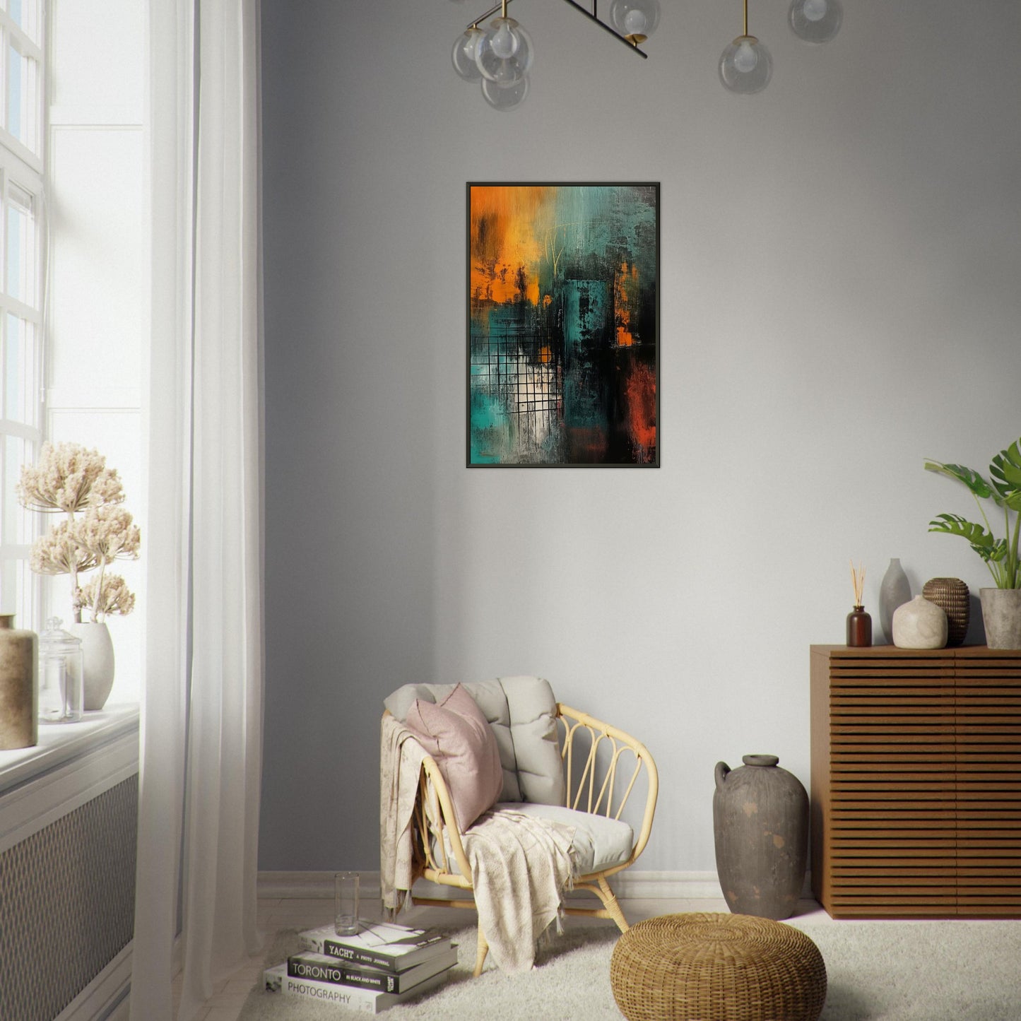 Urban Metamorphosis - Abstract Wall Art-print-in-aluminum-frame