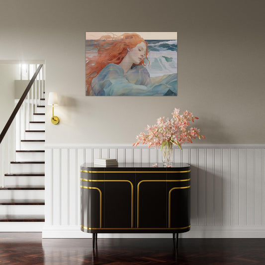 Aegean Whisper - The Melody of the Sea - Fantasy Art-print-on-aluminum