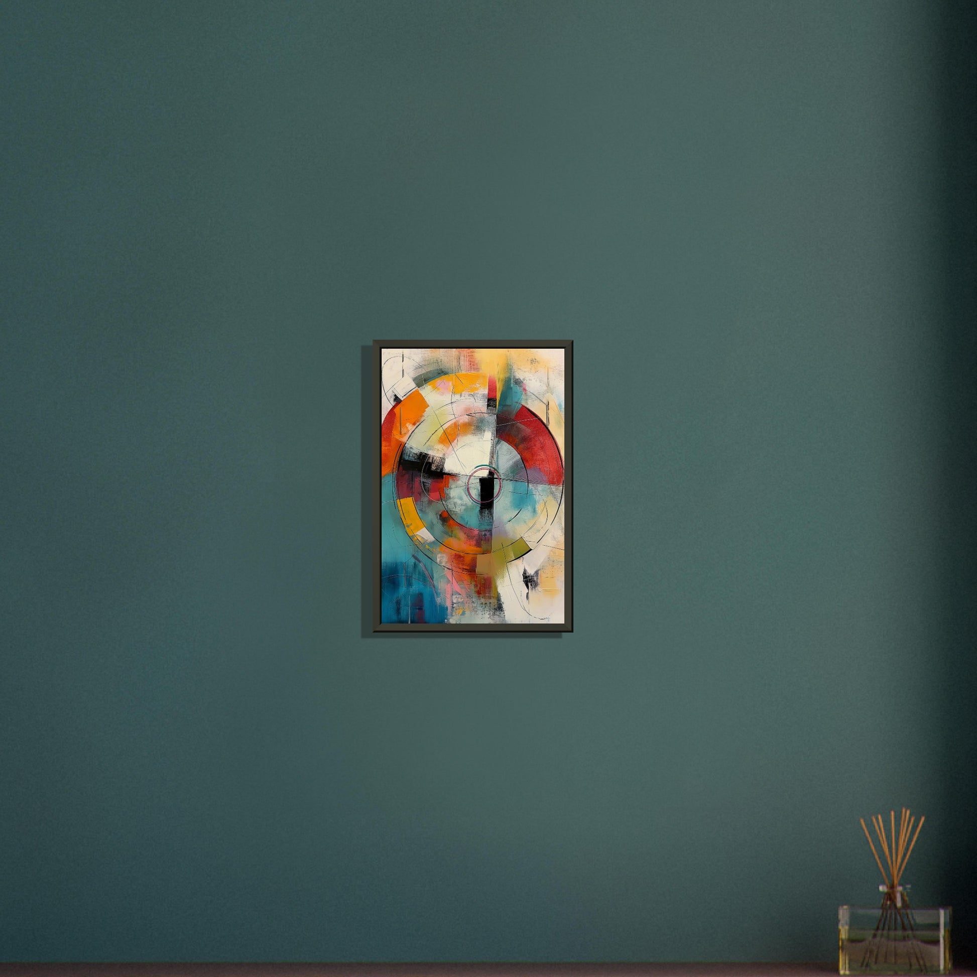 Chromatic Pulse - Modern Abstract Art-print-in-aluminum-frame