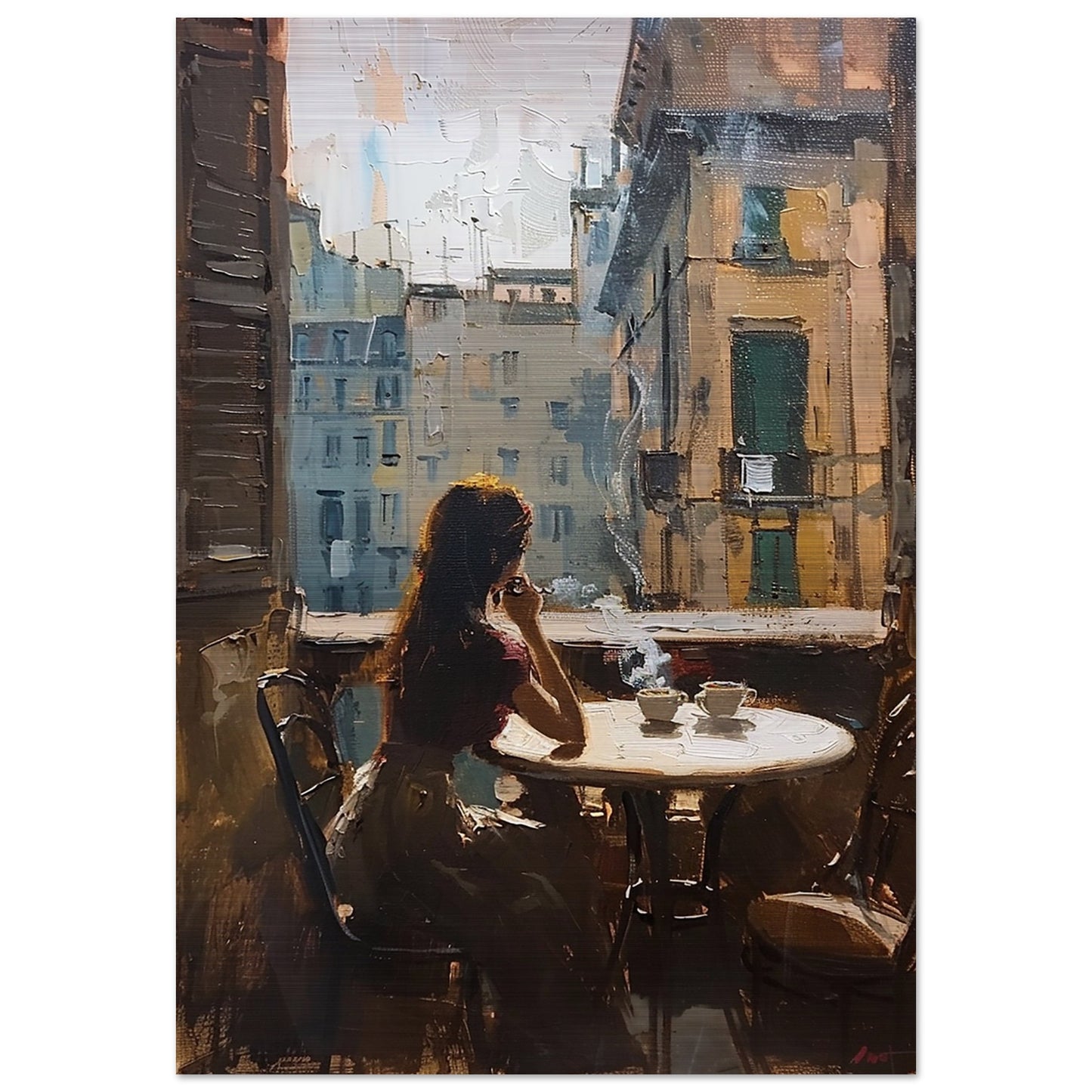 Solitude in the City - Fine arts-print-on-aluminum