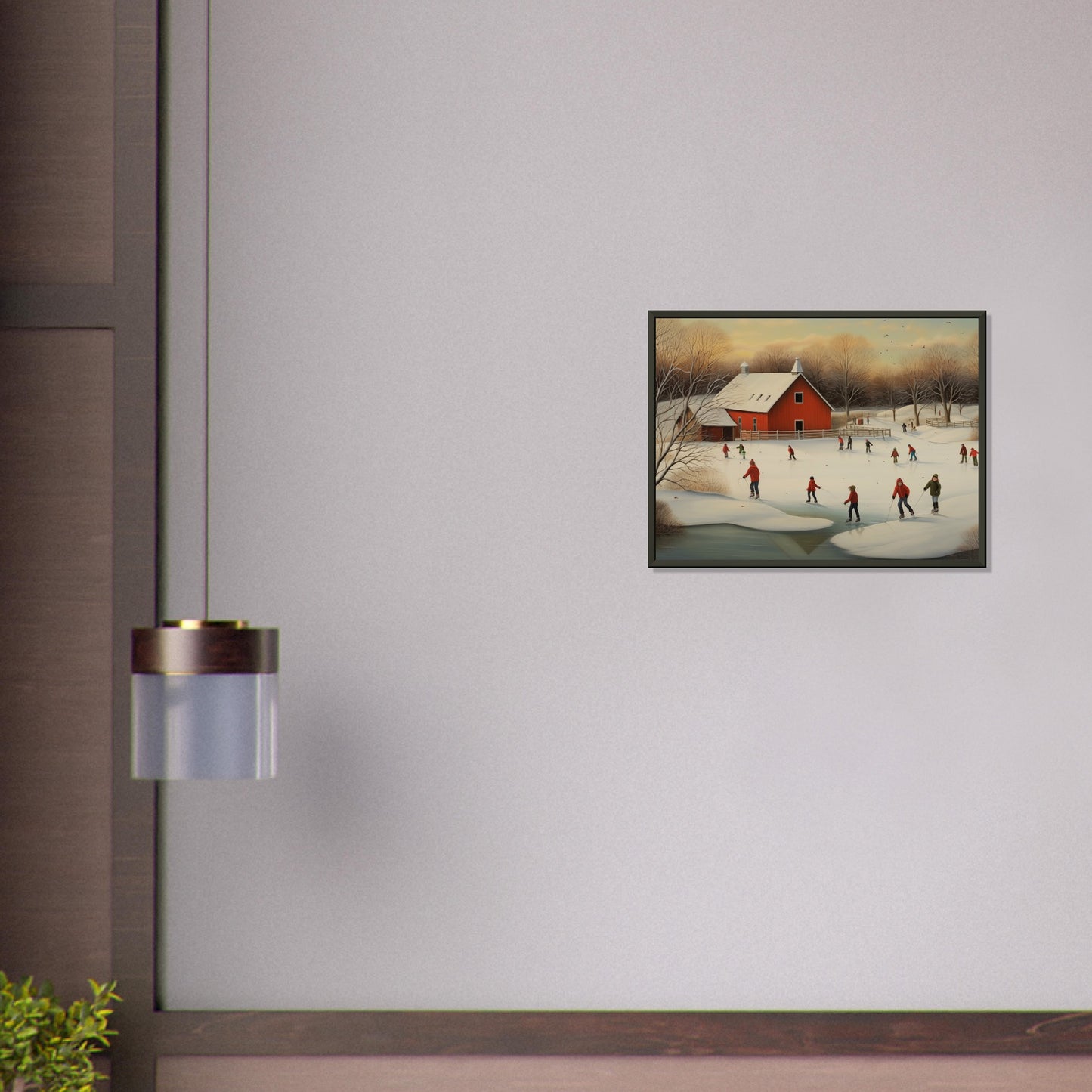 Crimson Glide - Landscape Art-print-in-aluminum-frame