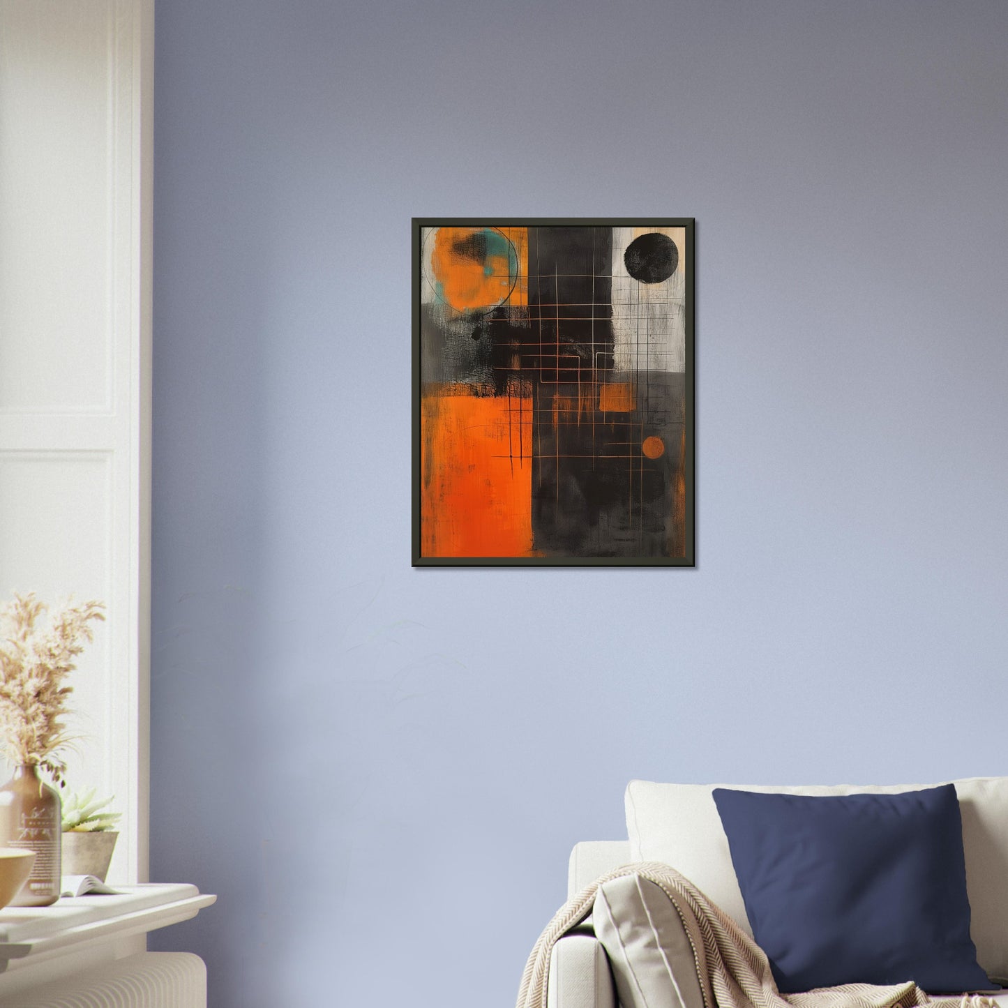 Geometric Dusk - Abstract wall art-print-in-aluminum-frame