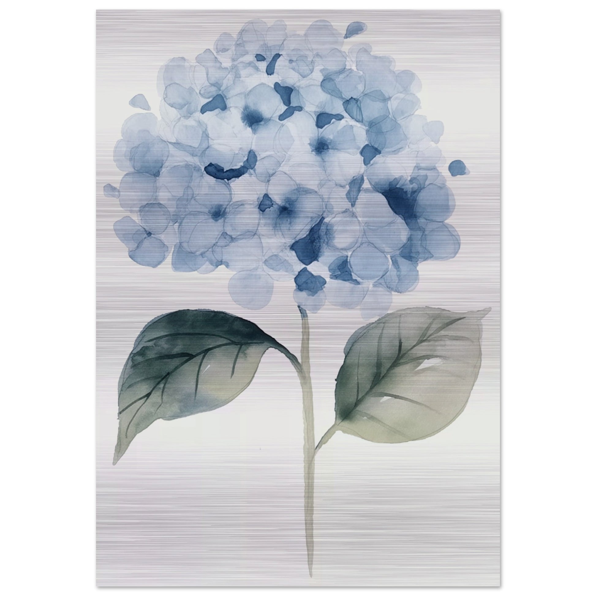 Hortensia Hues - The Watercolor Whisper - Floral Art-print-on-aluminum