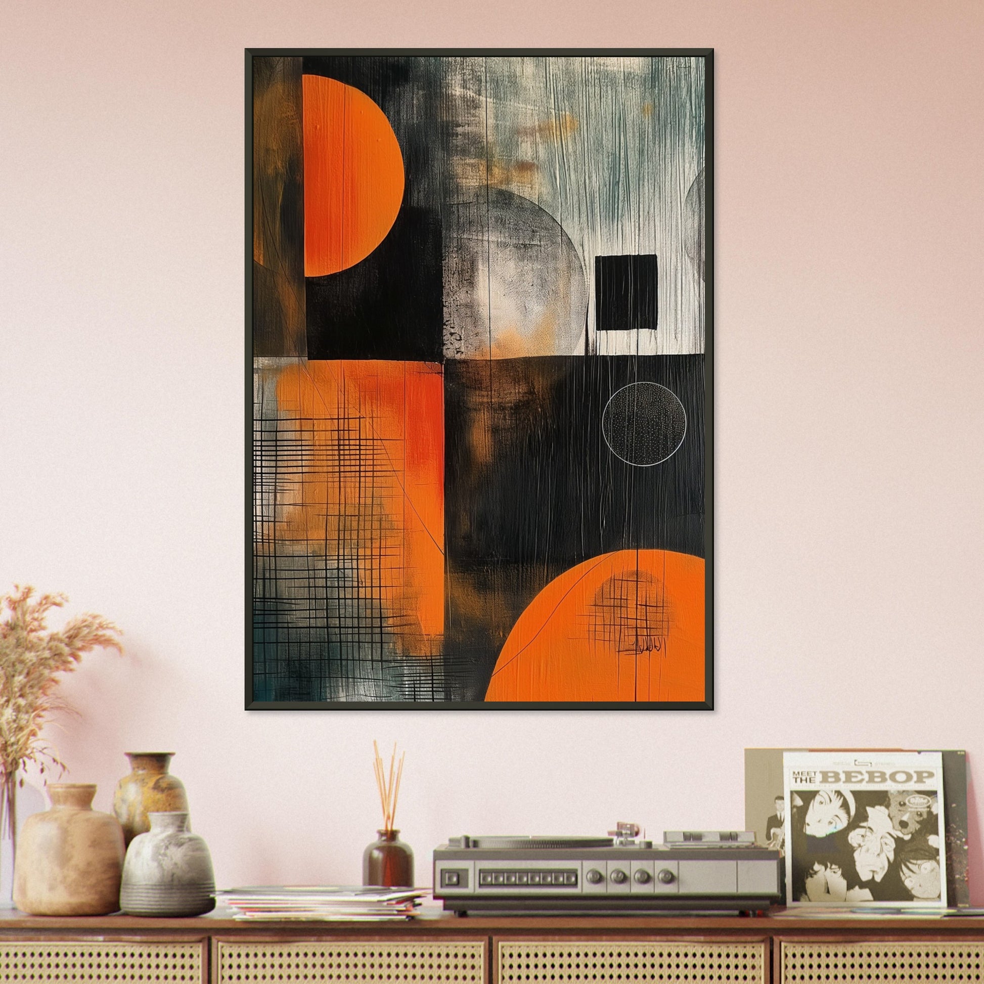 Harmony in Asymmetry - Abstract wall art-print-in-aluminum-frame