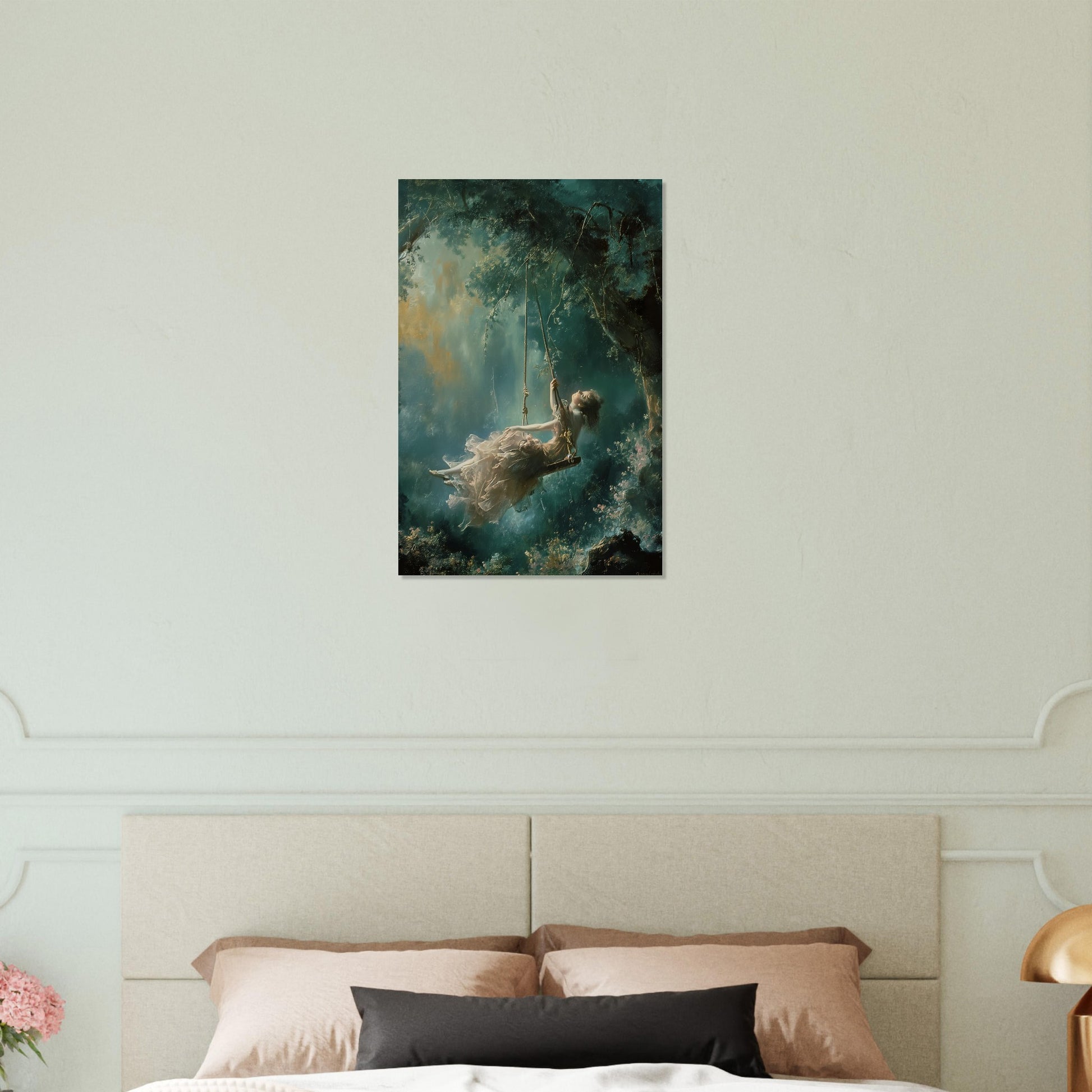 Ethereal Swing - Whispers of Dreams - Classic Art-print-on-foam-board