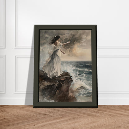 Abyssal Echoes - The Call of the Tides - Classic Art-print-in-aluminum-frame