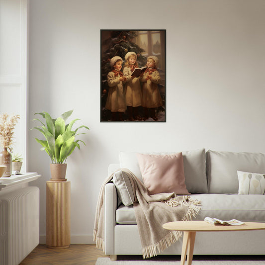 Yuletide Chorus - Joyful Harmony - Fine Arts-print-in-aluminum-frame