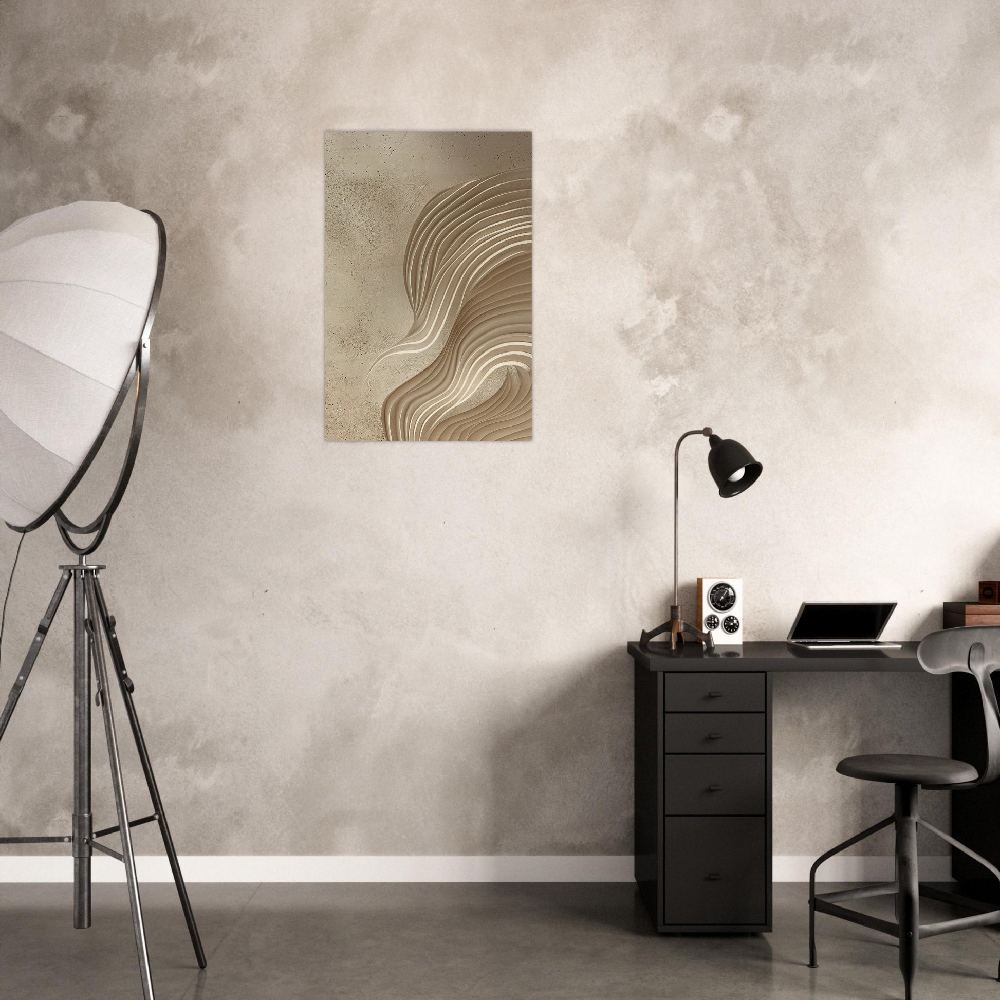 Desert Waves - Abstract wall art-print-on-wood