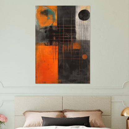 Geometric Dusk - Abstract wall art-print-on-foam-board