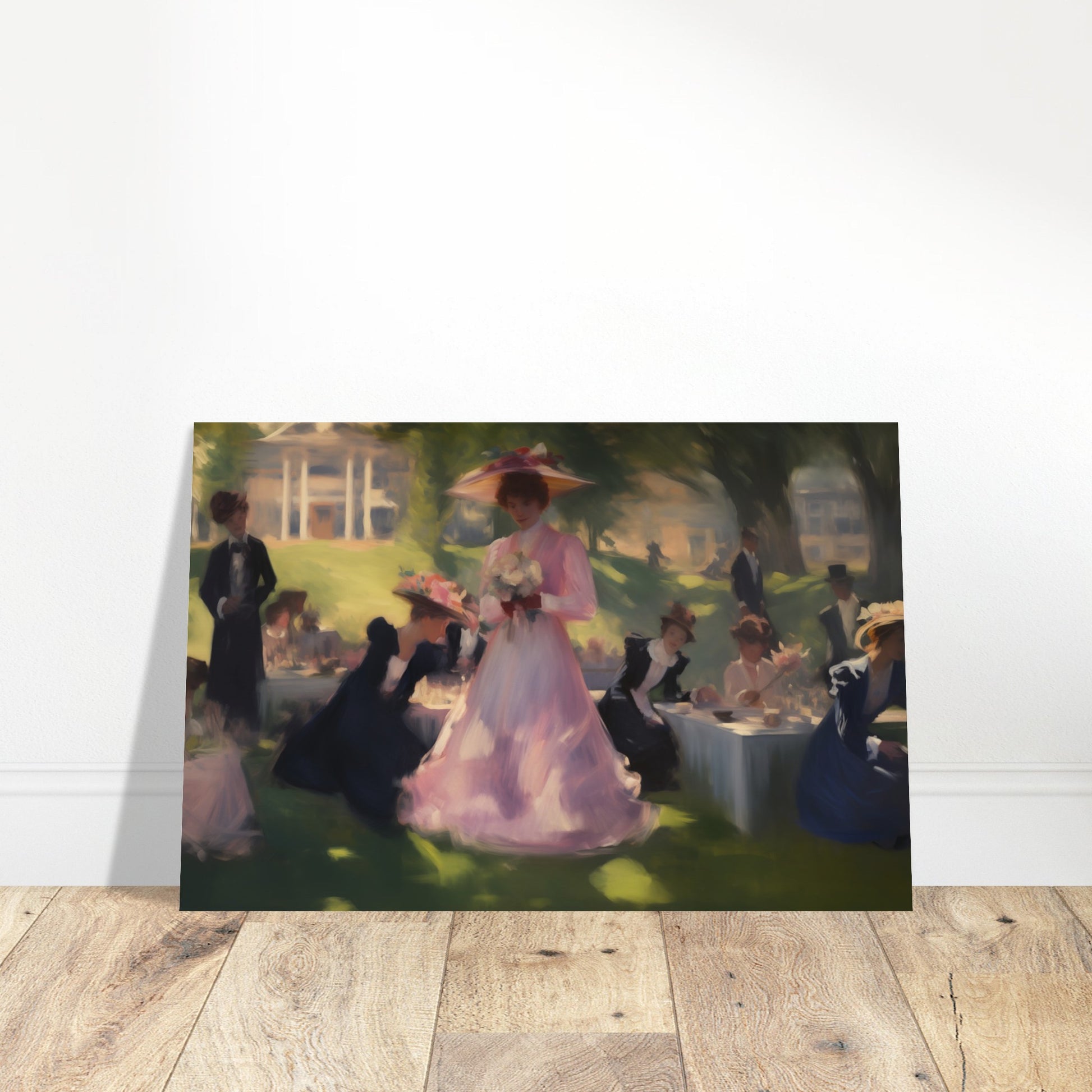 Garden Gala - Elegance Under the Elms - Classic Art-poster