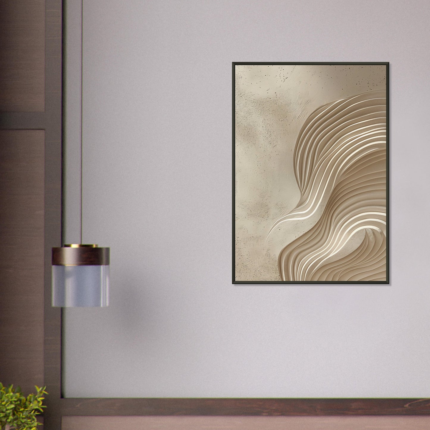 Desert Waves - Abstract wall art-print-in-aluminum-frame