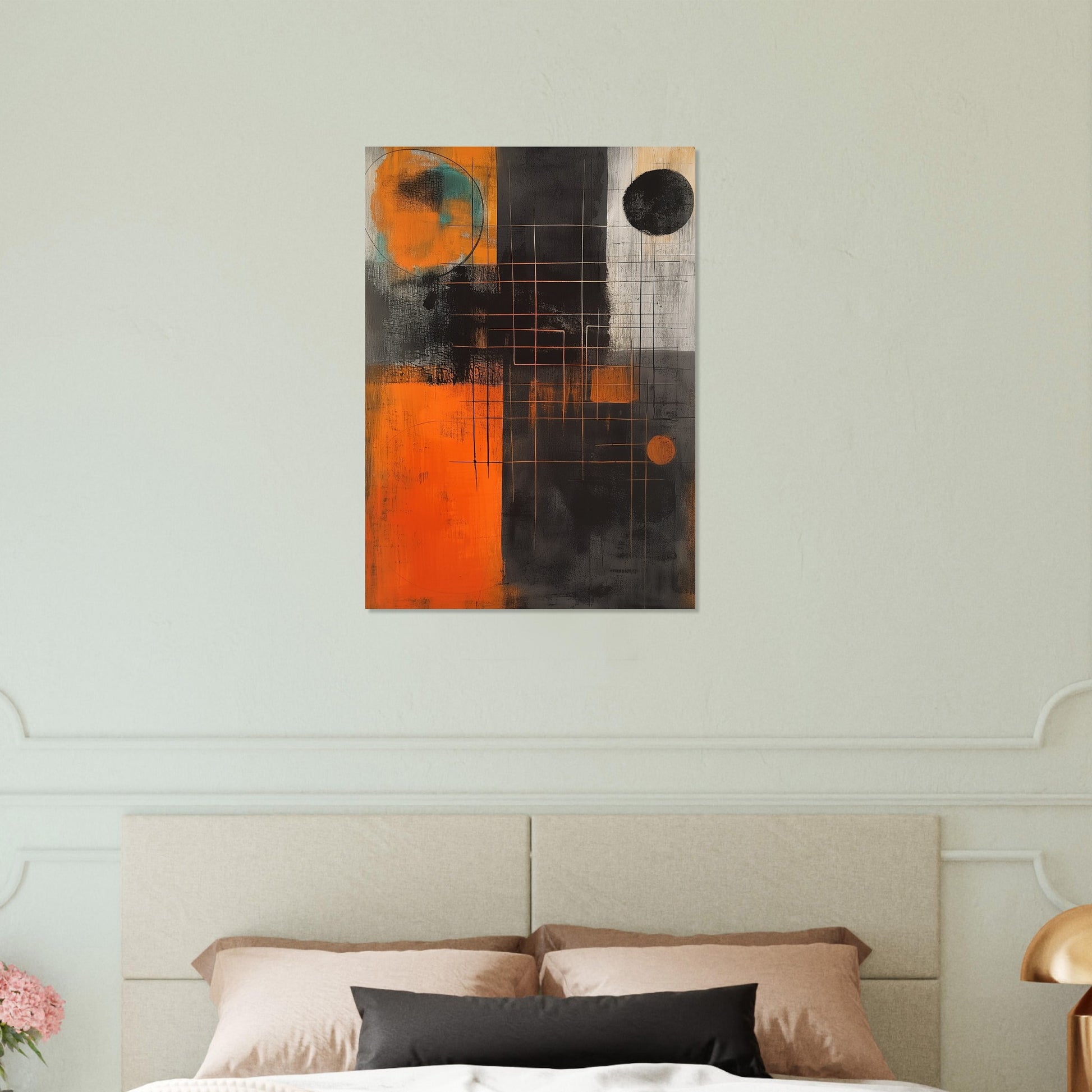 Geometric Dusk - Abstract wall art-print-on-foam-board