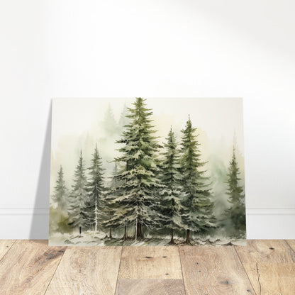 Verdant Veil - The Winter's Slumber - Landscape Art-poster