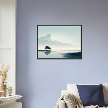 Tranquil Horizons - Landscape Art-print-in-aluminum-frame