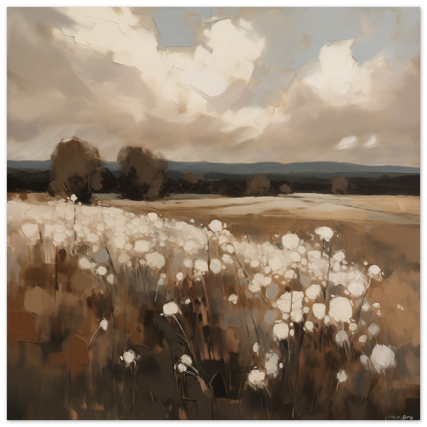 Whispering Fields - Dusks Gentle Embrace - Landscape Art-poster