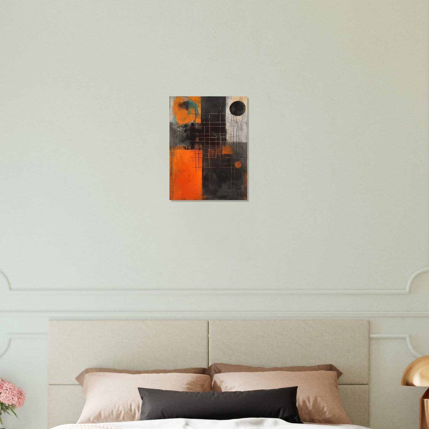 Geometric Dusk - Abstract wall art-print-on-foam-board