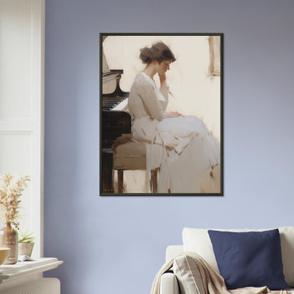 Sonatas Silent Muse A Pensive Melody - Classic Art-print-in-aluminum-frame