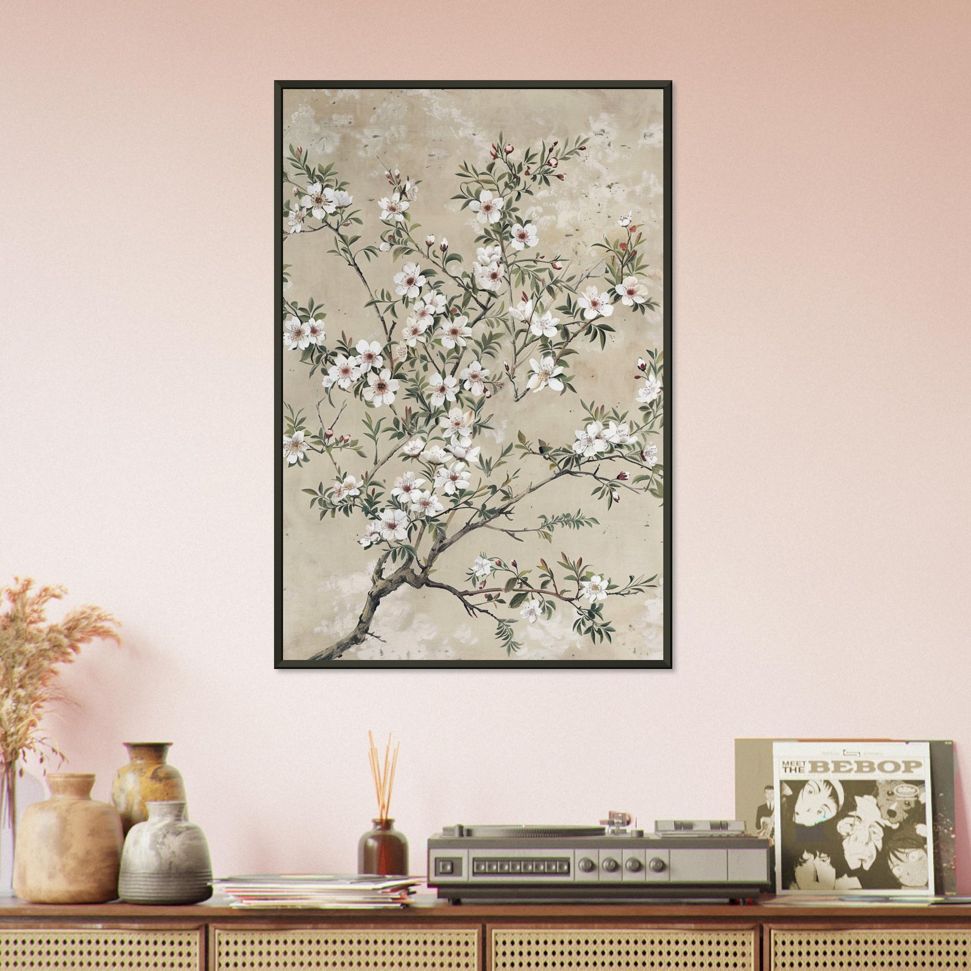 Spring's First Blush - Japanese Sakura Blossoms Art - Floral Art-print-in-aluminum-frame