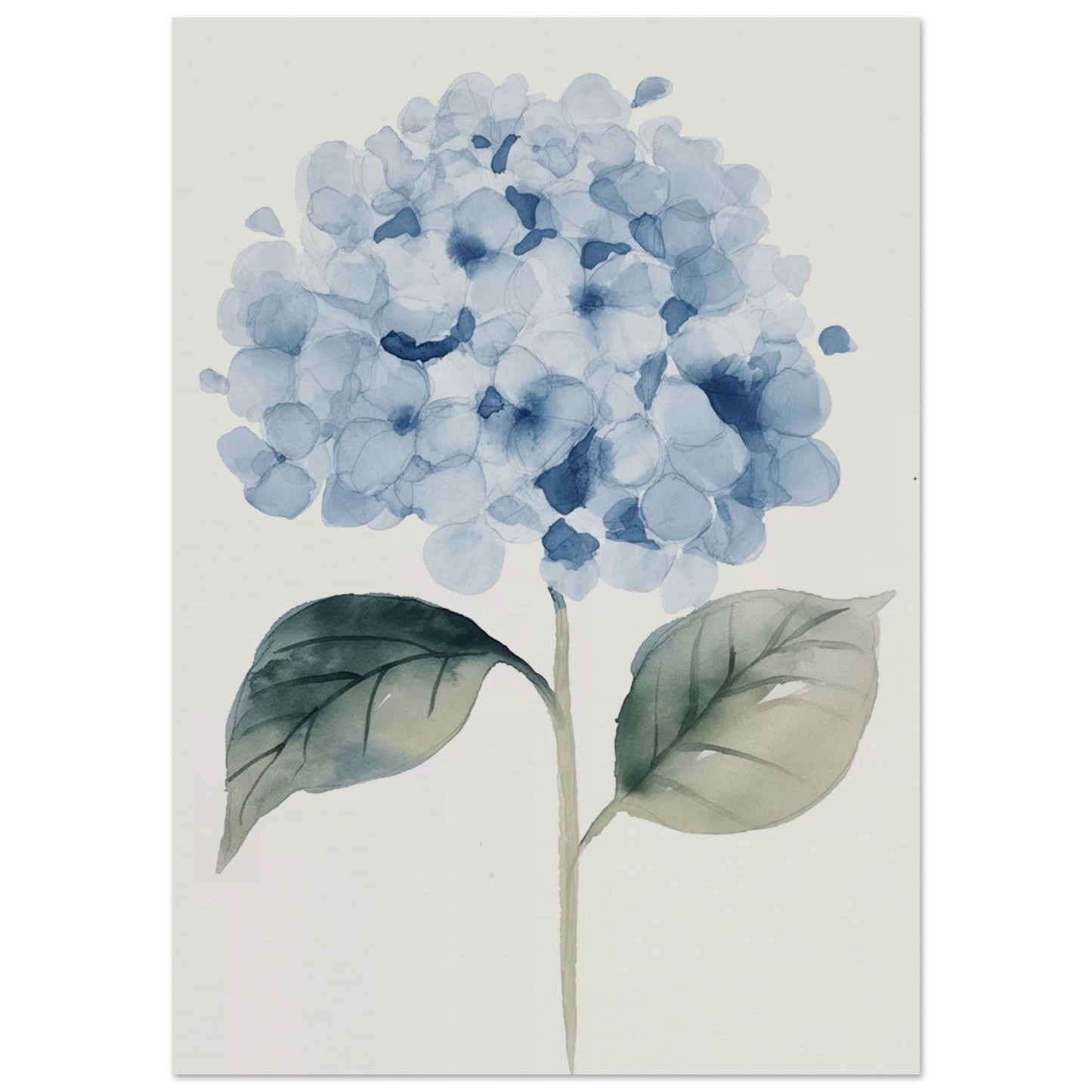 Hortensia Hues - The Watercolor Whisper - Floral Art-poster