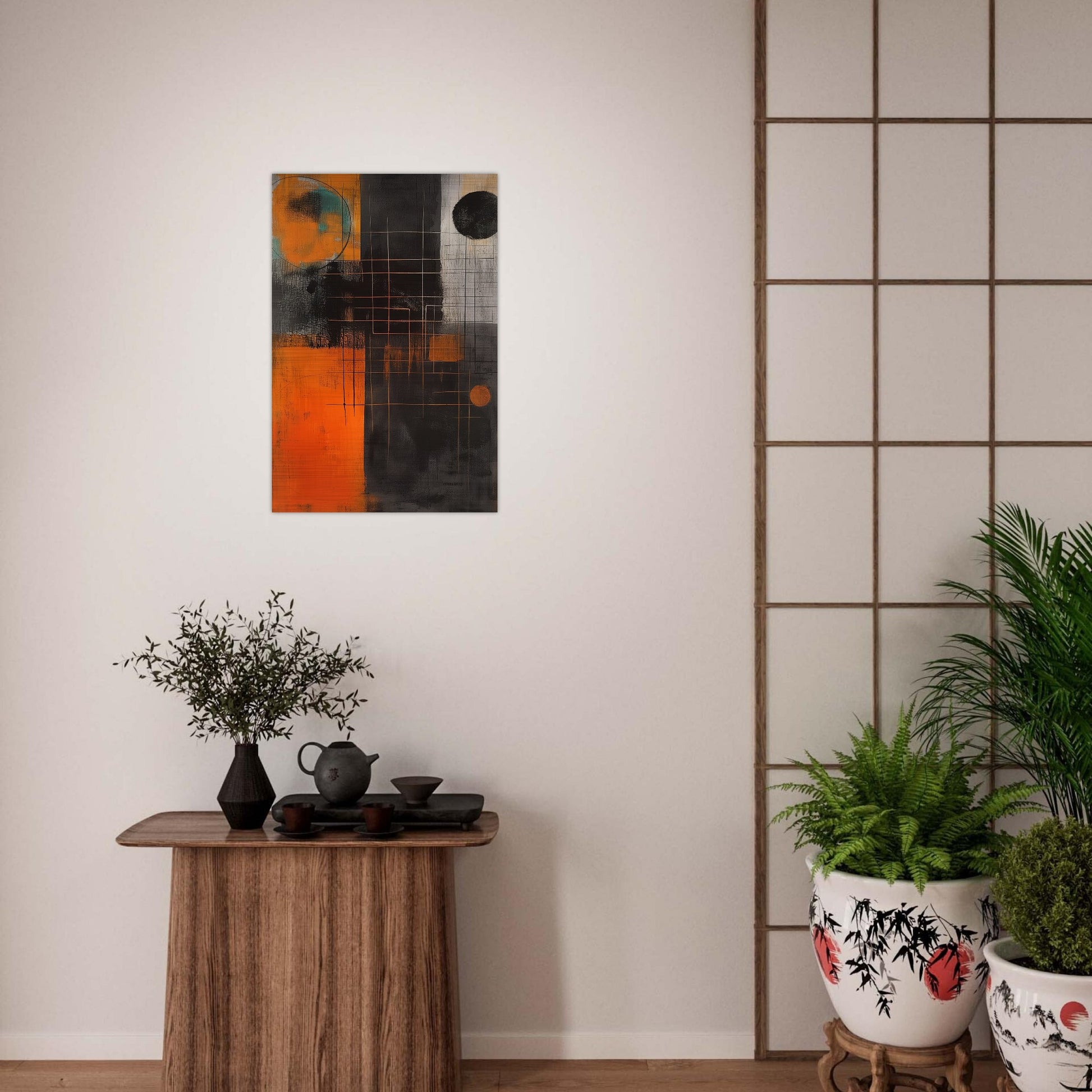 Geometric Dusk - Abstract wall art-print-on-aluminum