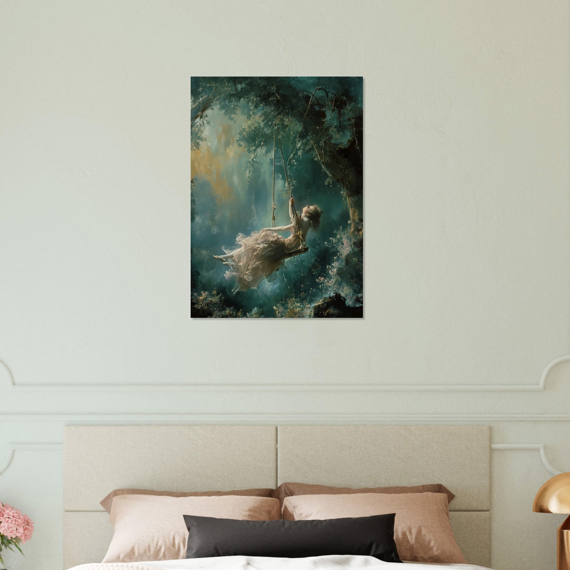 Ethereal Swing - Whispers of Dreams - Classic Art-print-on-foam-board