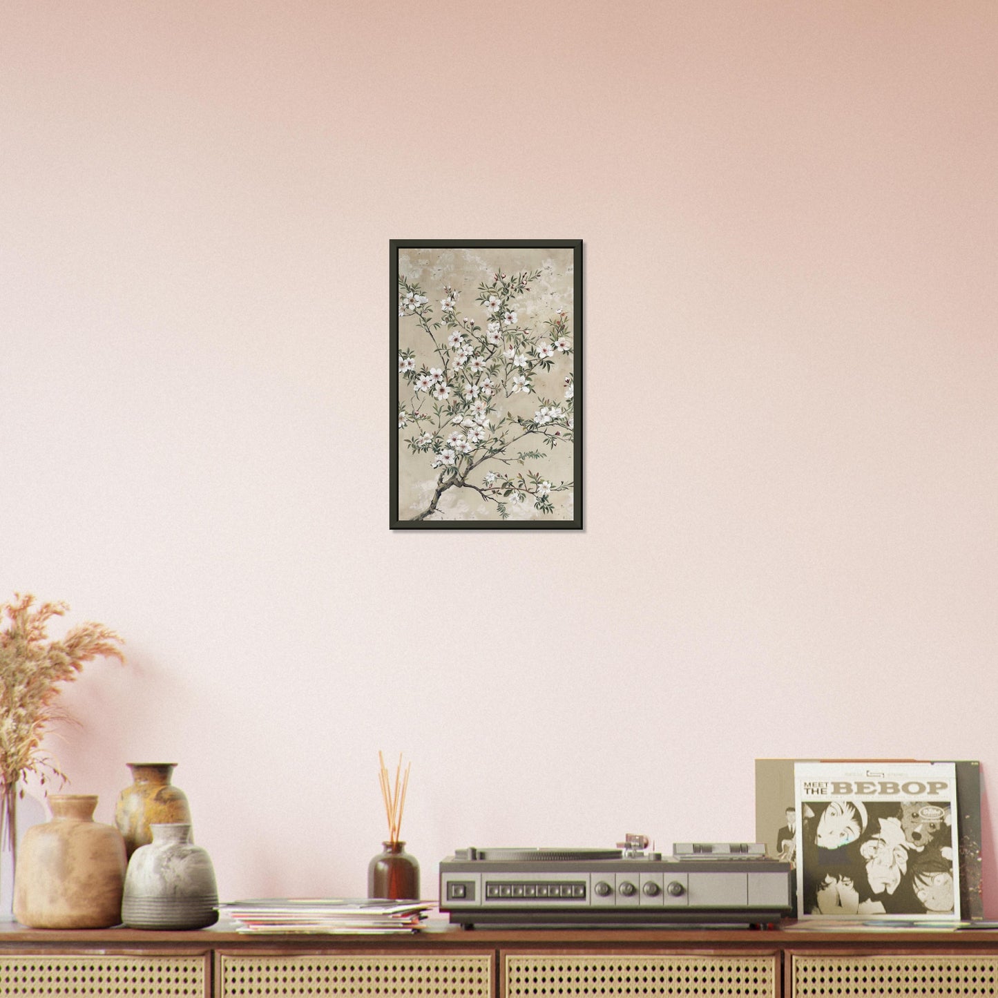 Spring's First Blush - Japanese Sakura Blossoms Art - Floral Art-print-in-aluminum-frame