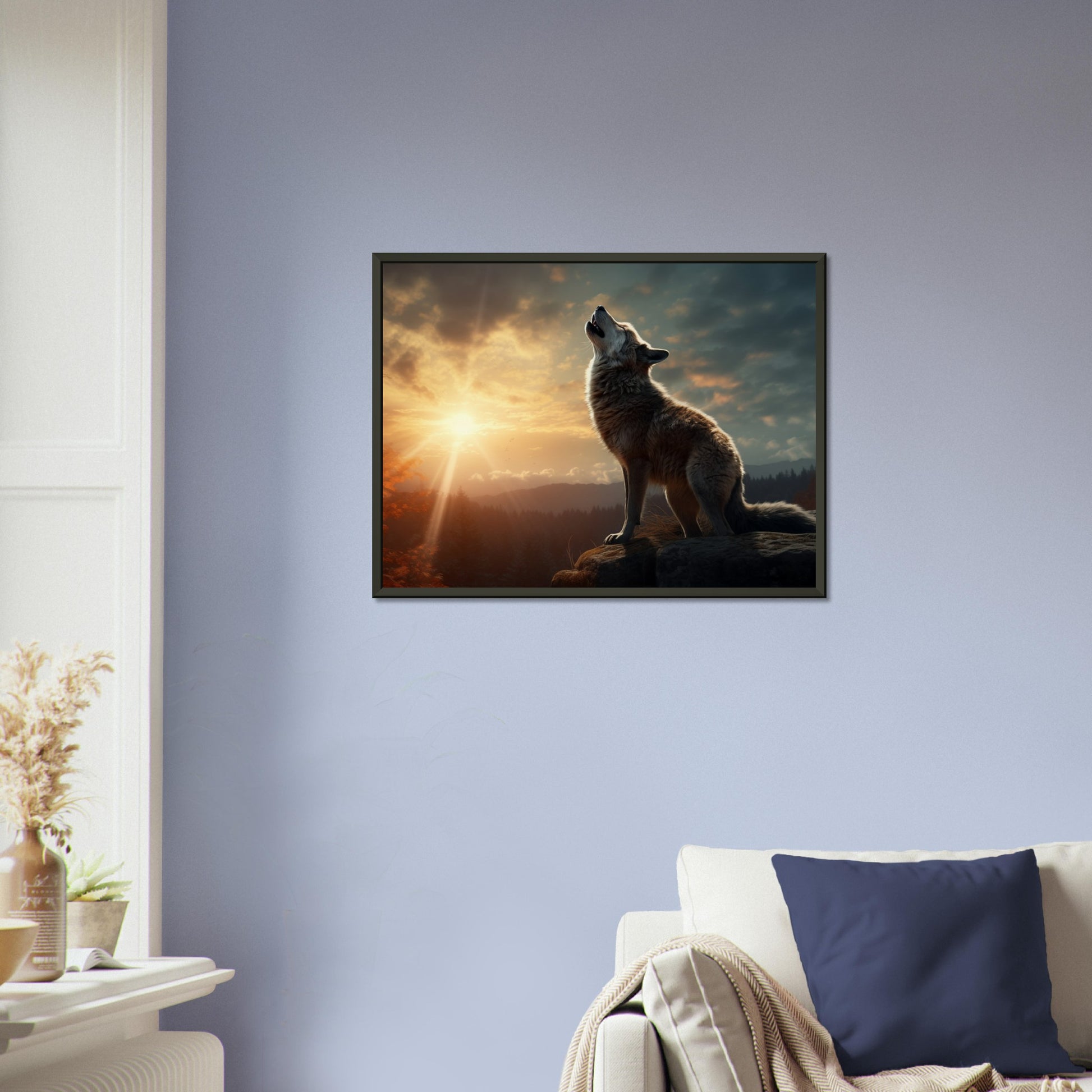 Sunset Serenade - The Call of the Wild - Nature Art-print-in-aluminum-frame