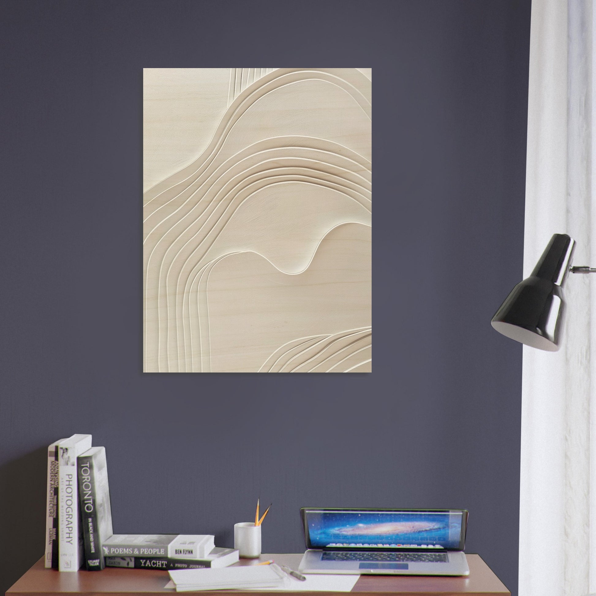 Elegant Abstraction - Abstract wall art-print-on-wood