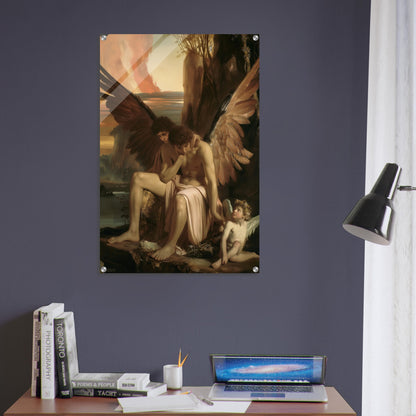 Celestial Aegis - Guardians at Dusk - Classic Art-print-on-acrylic