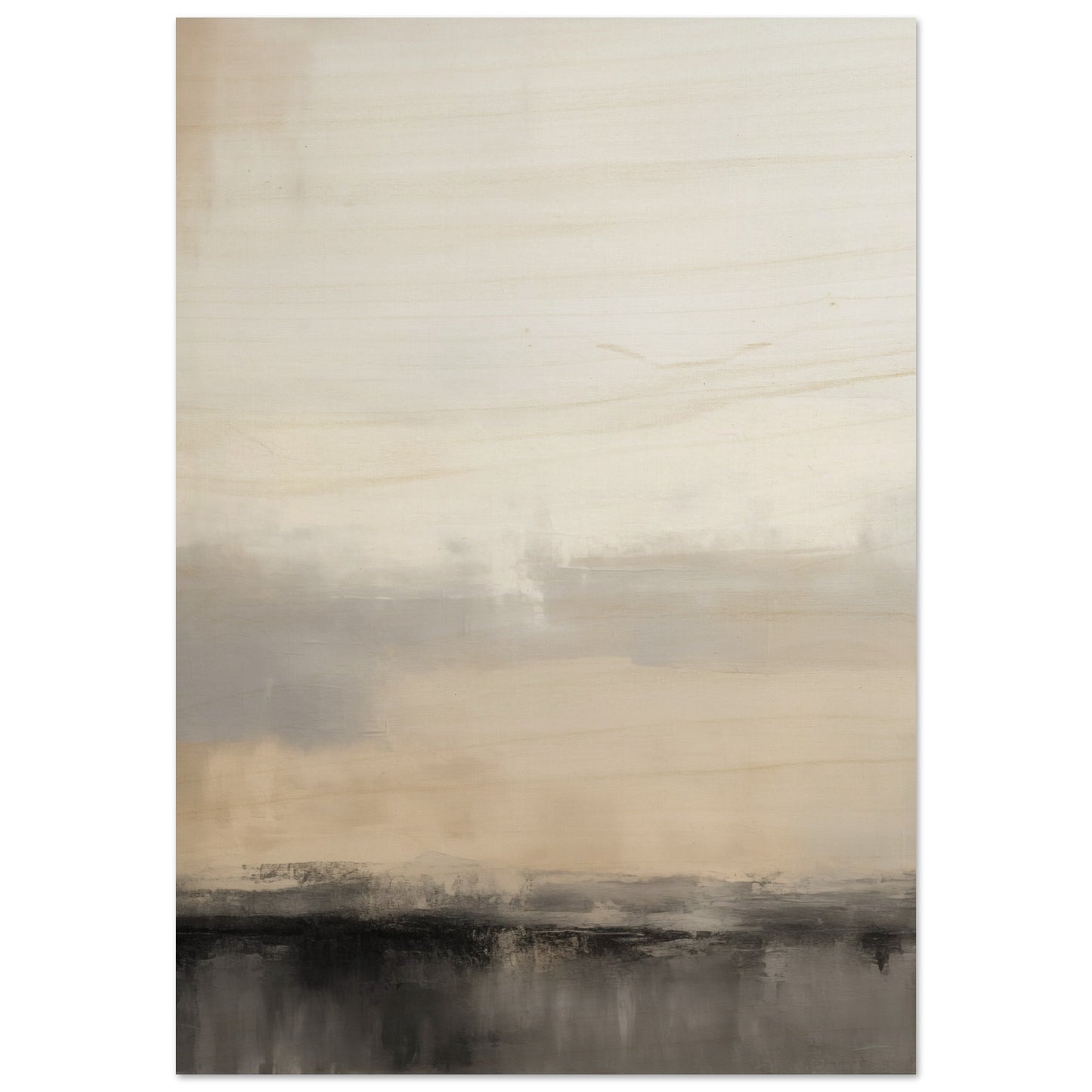 Horizon of Harmony - Abstract Serenity - Abstract wall art-print-on-wood