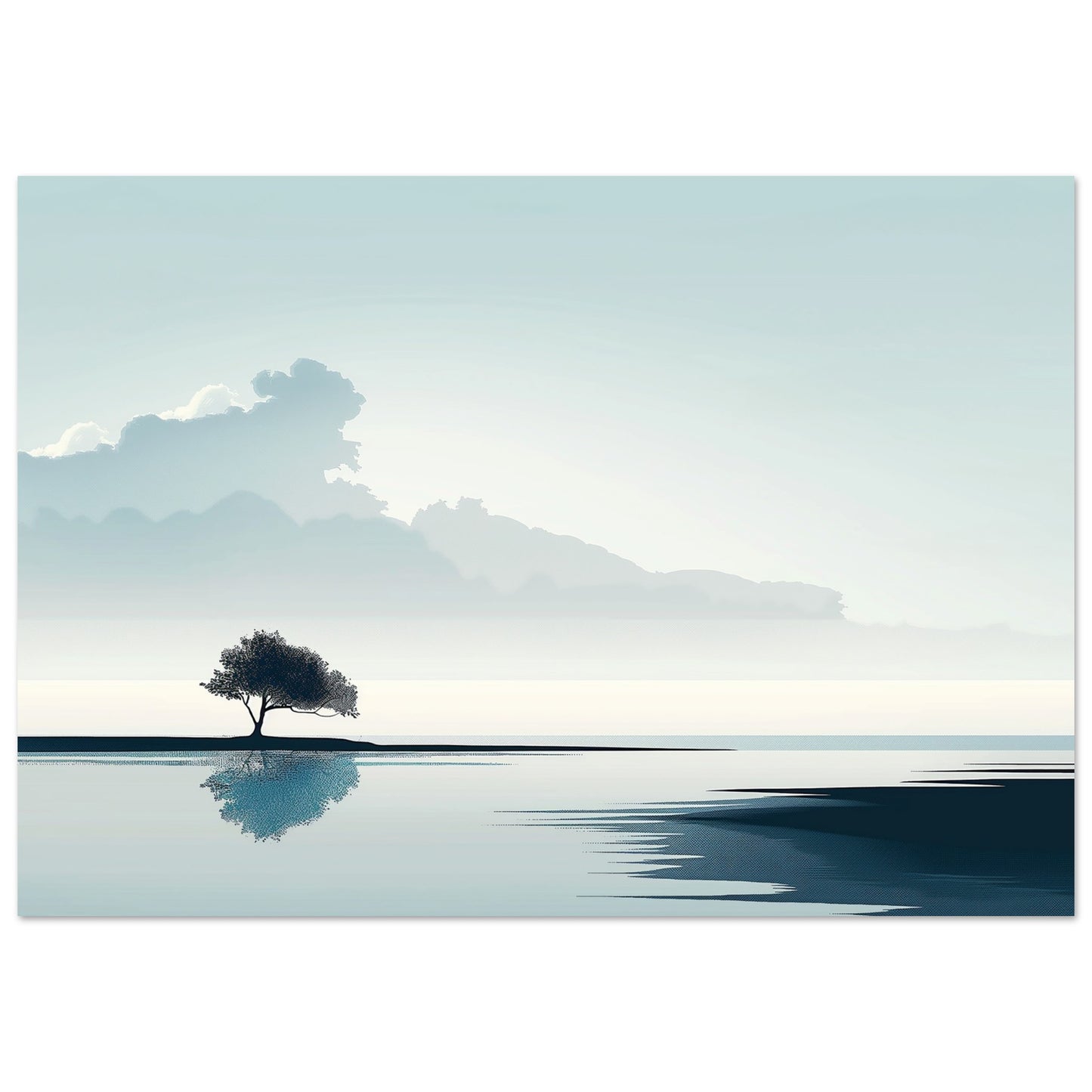 Tranquil Horizons - Landscape Art-print-on-foam-board