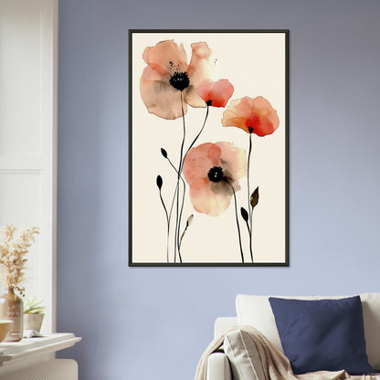 Whispering Poppies - Fine arts-print-in-aluminum-frame