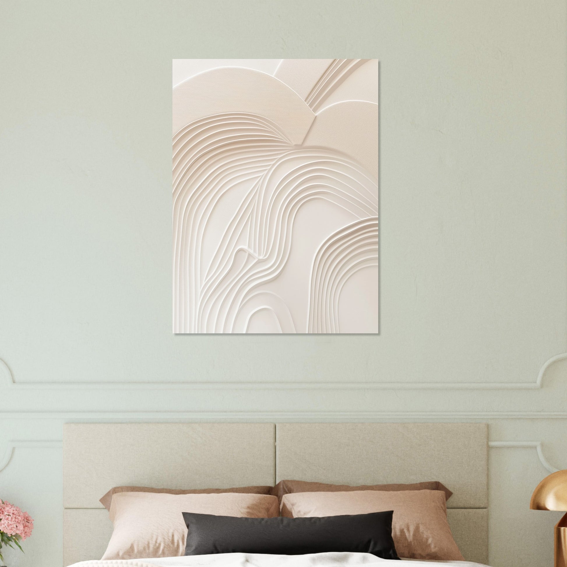 Sculptural Serenity - Abstract wall art-print-on-foam-board