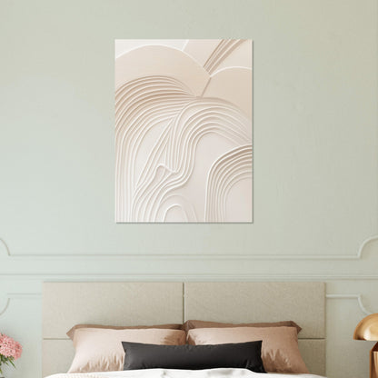 Sculptural Serenity - Abstract wall art-print-on-foam-board