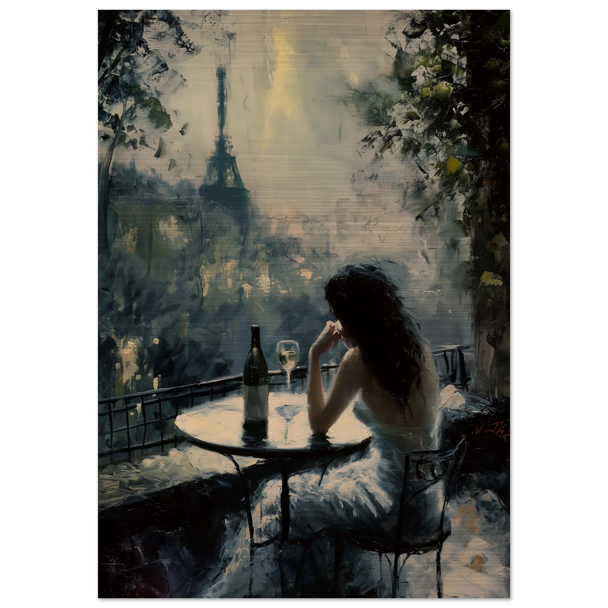 Solitude in Paris - Fine arts-print-on-aluminum