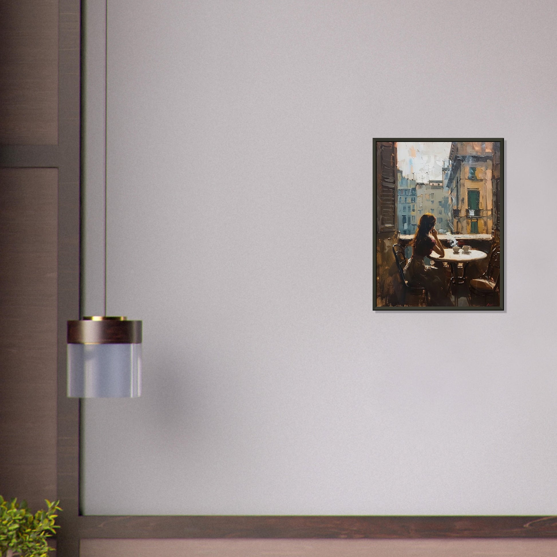 Solitude in the City - Fine arts-print-in-aluminum-frame