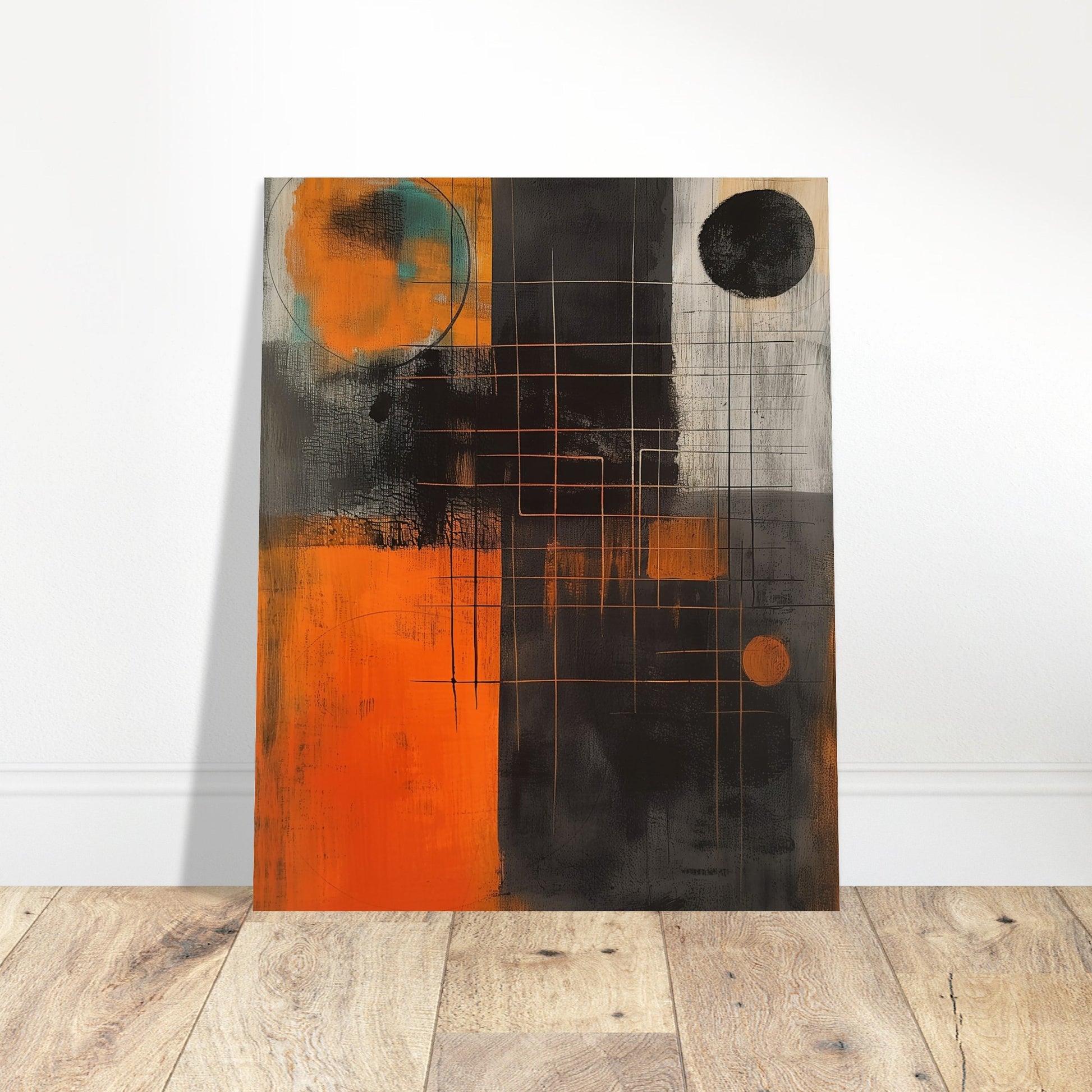 Geometric Dusk - Abstract wall art-poster