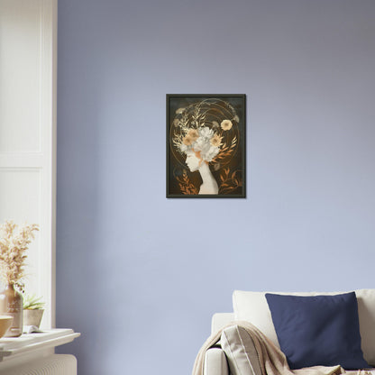 Golden Reverie - Fantasy Art-print-in-aluminum-frame