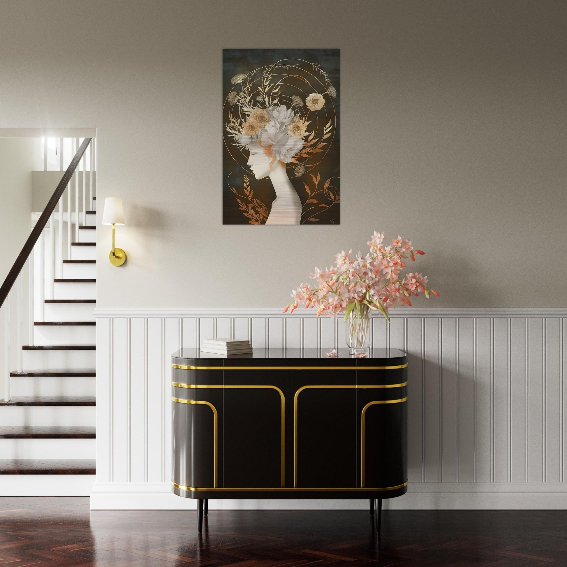 Golden Reverie - Fantasy Art-print-on-aluminum