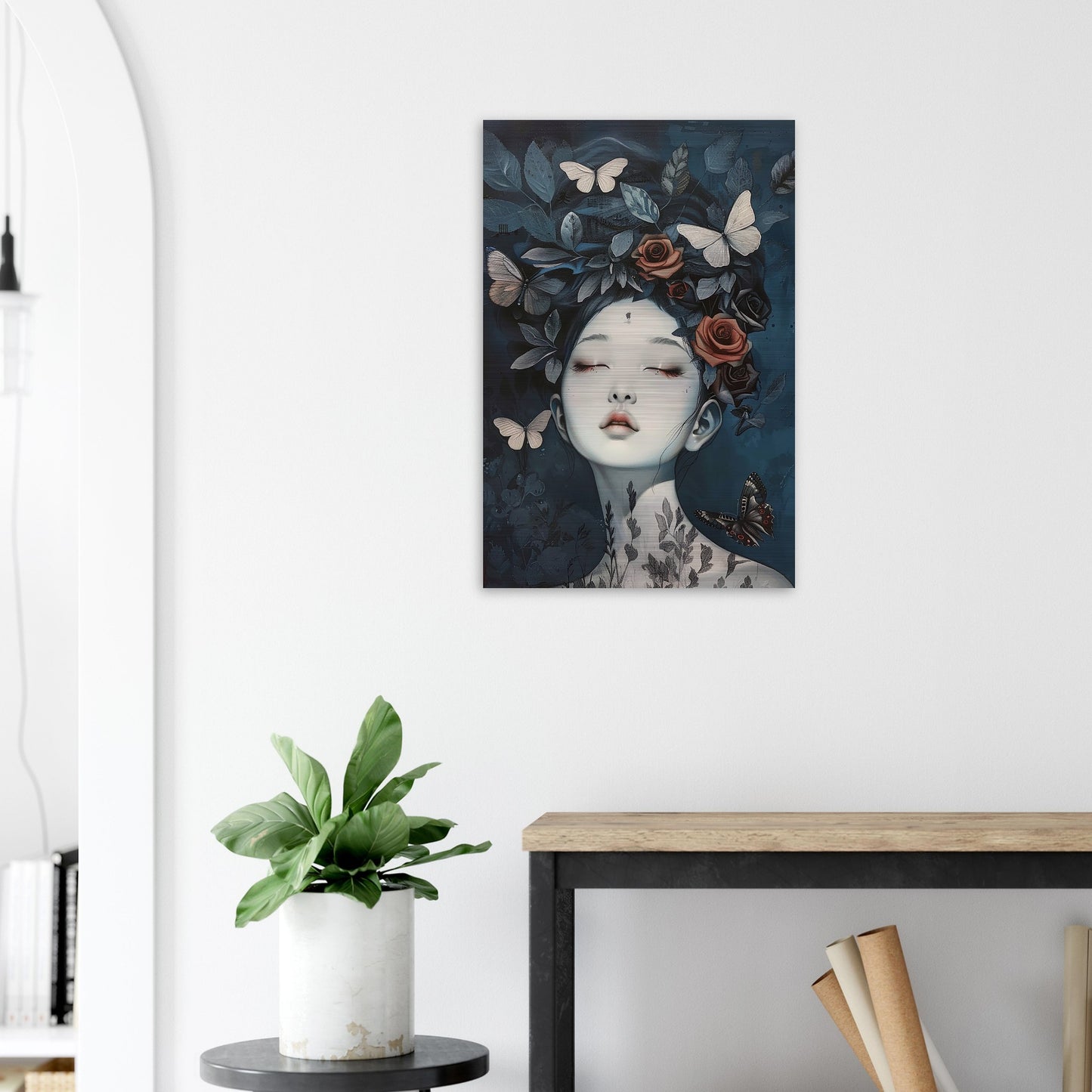 Whispers of Flora - Abstract Wall Art-print-on-aluminum